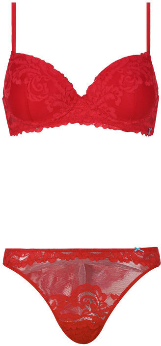 Infiore Serie 5000 2027 completo intimo rosso donna balconetto + brasiliana Completi Intimi donna