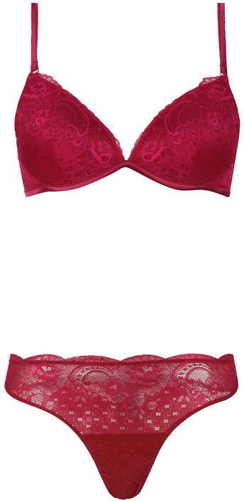 Infiore Seriee Festival 2022 coordinato intimo donna push up+brasiliana Completi Intimi donna Rosso taglia 02