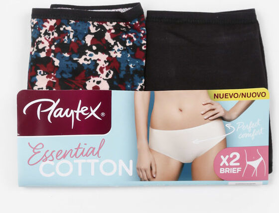 Playtex Slip donna confezione 2 pezzi Slip donna Nero taglia 03