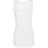 Liabel Canotta lunga con pizzo Maglie Intime donna Bianco taglia L