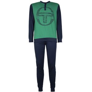 Sergio Tacchini Pigiama lungo da uomo in cotone Pigiami uomo Verde taglia M