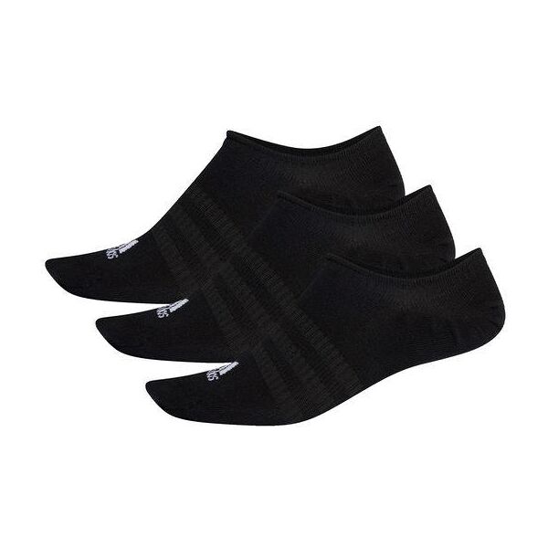 adidas calze corte 3 paia calze unisex nero taglia 40/42