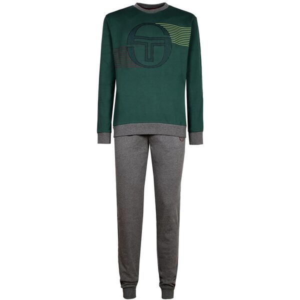 sergio tacchini pigiama da uomo lungo in cotone pigiami uomo verde taglia xxl