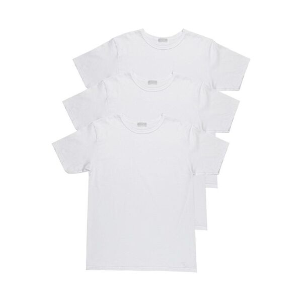 liabel t-shirt intima da uomo manica corta confezione da 3 pezzi maglie intime uomo bianco taglia l