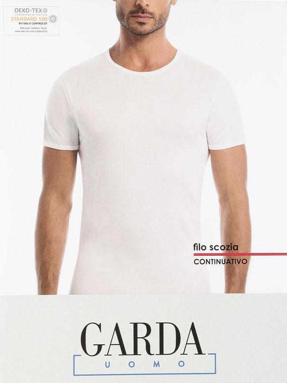 Garda Maglia intima uomo manica corta filo di scozia Maglie Intime uomo Bianco taglia 07