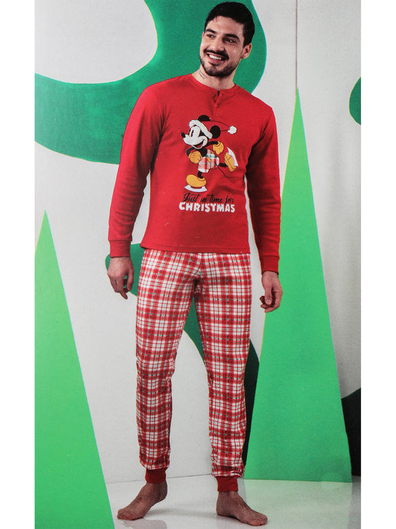 Disney Pigiama di Natale da uomo Pigiami uomo Rosso taglia XL