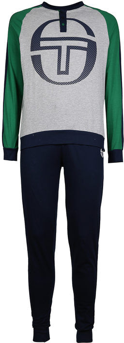 Sergio Tacchini Pigiama lungo da uomo in cotone Pigiami uomo Verde taglia XL