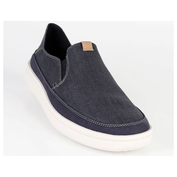 clarks cantal step scarpe slip on uomo in tessuto slip on uomo blu taglia 40