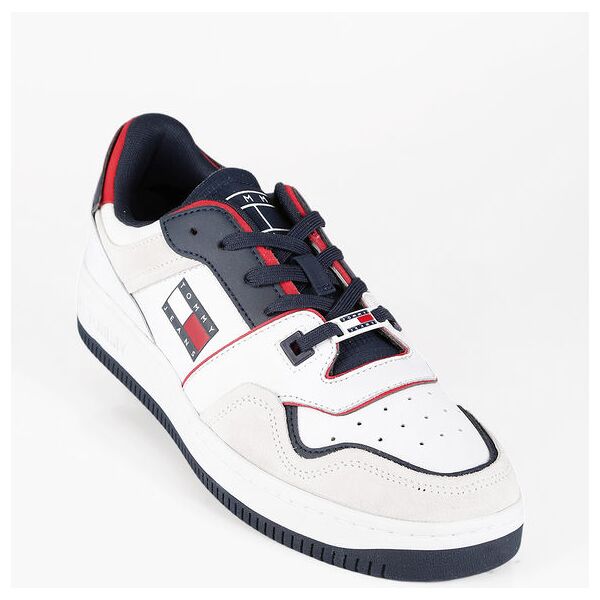 tommy hilfiger deconstructed basket sneakers in pelle da uomo sneakers basse uomo bianco taglia 41