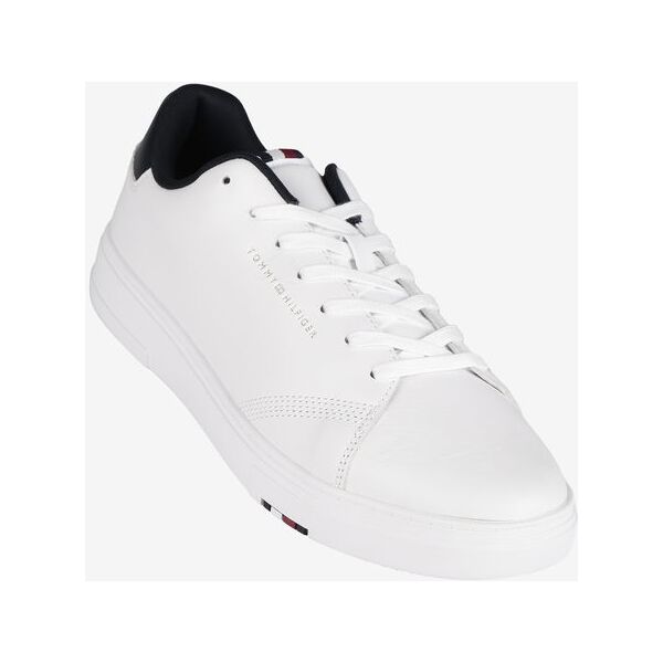 tommy hilfiger elevated rwb cupsole leather sneakers in pelle da uomo sneakers basse uomo bianco taglia 45