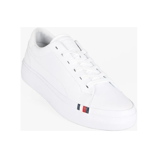 tommy hilfiger elevated vulc leather low sneakers in pelle da uomo sneakers basse uomo bianco taglia 44