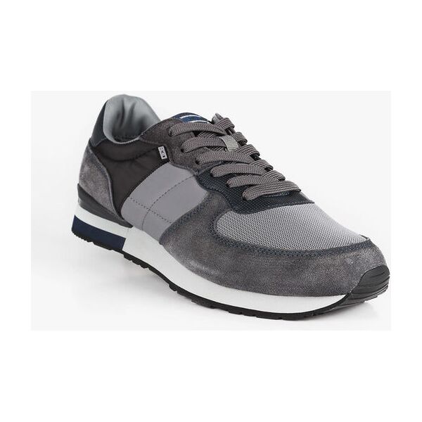 bass 3d scarpe casual in tessuto e pelle sneakers basse uomo grigio taglia 41