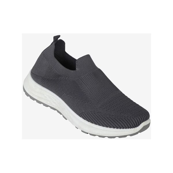 fashion scarpe slip on da uomo in maglia slip on uomo grigio taglia 43