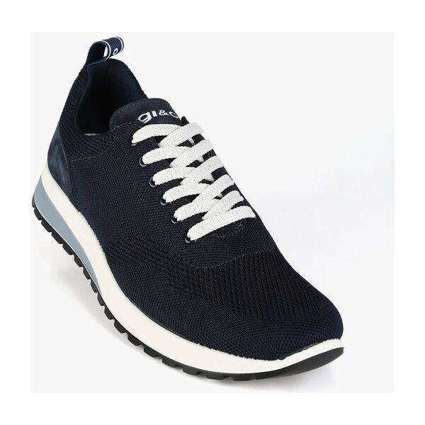 igi&co ; scarpe stringate uomo in tessuto sneakers basse uomo blu taglia 42