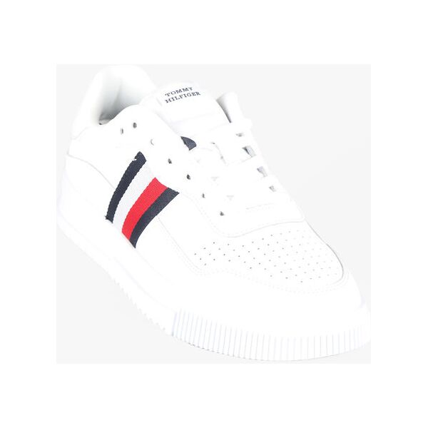 tommy hilfiger supercup leather stripes sneakers in pelle da uomo sneakers basse uomo bianco taglia 44