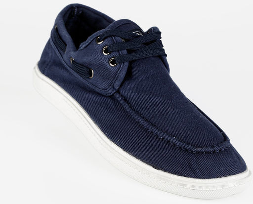 canguro scarpe da barca uomo in tessuto mocassini uomo blu taglia 41