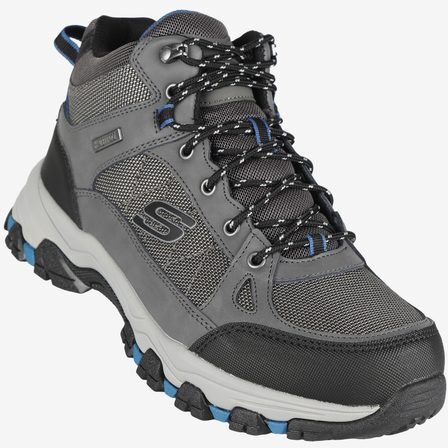 skechers selmen melano scarponcini in pelle waterproof da uomo scarpe da trekking uomo grigio taglia 44