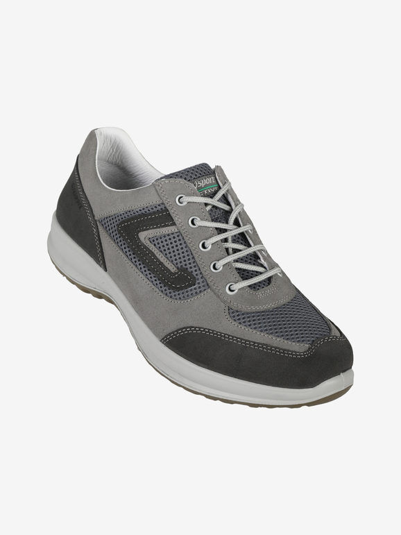 Grisport Sneakers in pelle da uomo Sneakers Basse uomo Grigio taglia 40