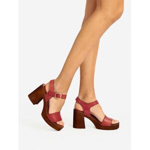 Cinzia Sandali in pelle donna con tacco Sandali con Tacco donna Rosso taglia 37