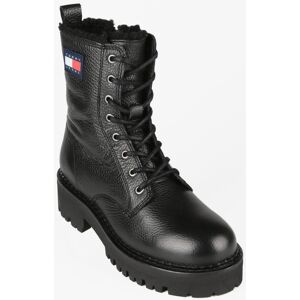 Tommy Hilfiger URBAN BOOT TUMBLED Scarponi donna in pelle con interno caldo Scarponi donna Nero taglia 40