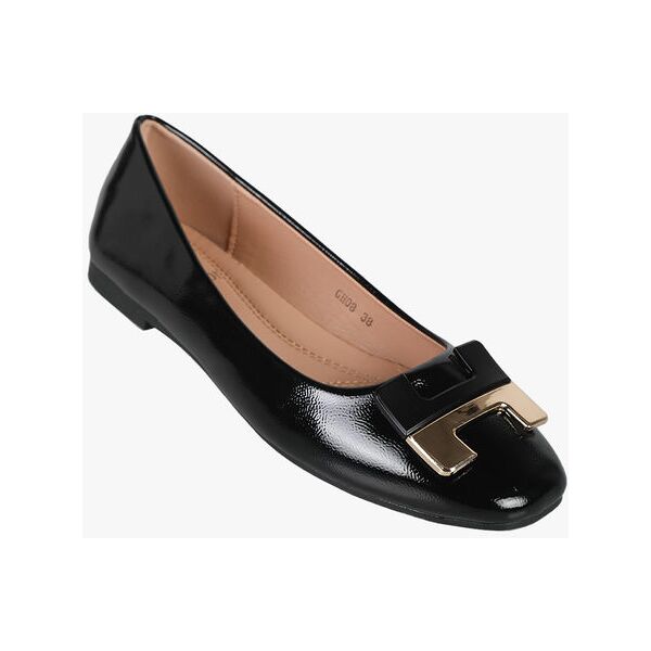 la flor ballerine donna lucide con punta squadrata ballerine donna nero taglia 38