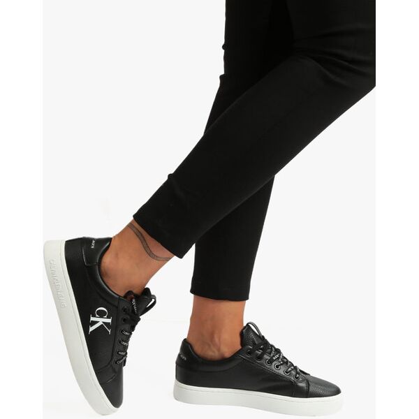 calvin klein classic cupsole lace up sneakers in pelle donna sneakers basse donna nero taglia 40