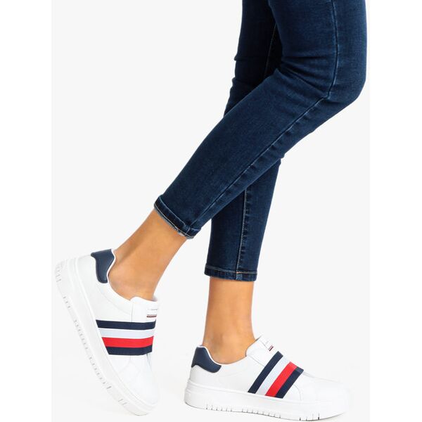 tommy hilfiger elastic stripes low cut sneakers slip on donna sneakers basse donna bianco taglia 36