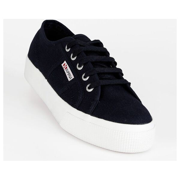 superga scarpe donna in tela con platform 2730 cotu sneakers basse donna blu taglia 36