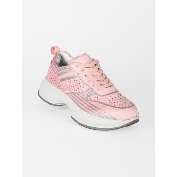 energy sneakers donna stringate con zeppa e glitter sneakers con zeppa donna rosa taglia 38