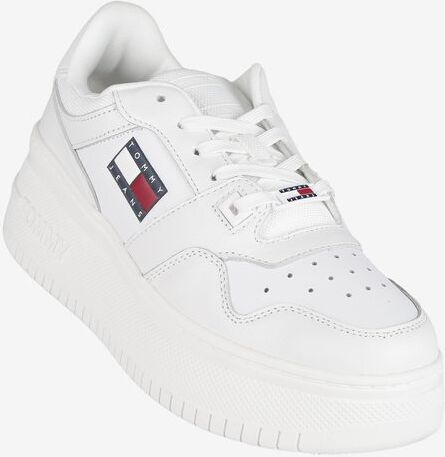 tommy jeans retro basket flatf sneakers in pelle donna con zeppa sneakers basse donna bianco taglia 41