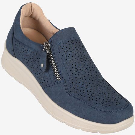 scatti sneakers donna con zeppa e zip laterale sneakers con zeppa donna blu taglia 41