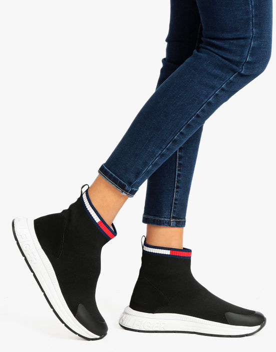 tommy hilfiger sock sneakers sneakers slip on donna a calzino slip on donna nero taglia 36