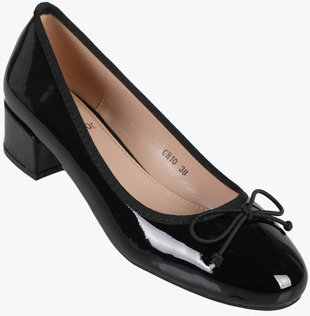 la flor Ballerine donna lucide con tacco Ballerine donna Nero taglia 40