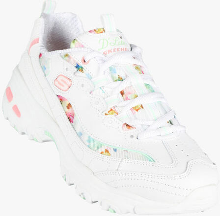 Skechers D LITES Blooming Fields Sneakers in pelle donna con stampa floreale Sneakers Basse donna Bianco taglia 38