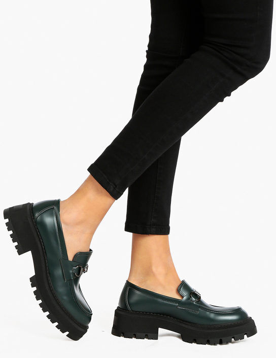 Solada Mocassino donna con platform Mocassini donna Verde taglia 38