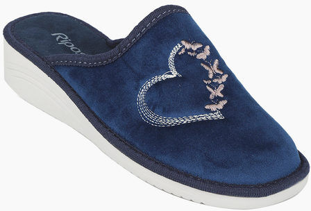 Riposella Pantofole donna effetto velluto Pantofole donna Blu taglia 38