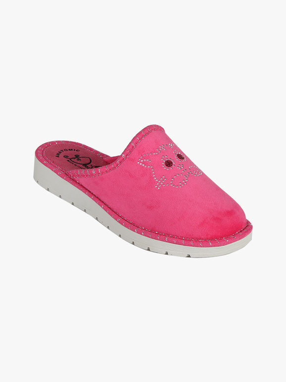 Miss Desiree Pantofole donna in tessuto scamosciato Pantofole donna Fucsia taglia 35