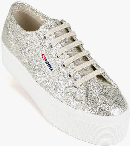 Superga Scarpe in tela donna con platform 2790 LAME Sneakers Basse donna Beige taglia 40