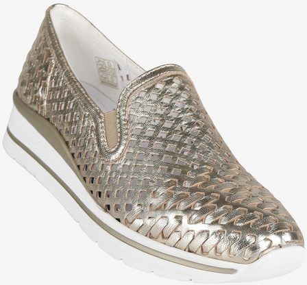 Cinzia Sneakers in pelle slip on donna Slip On donna Oro taglia 40