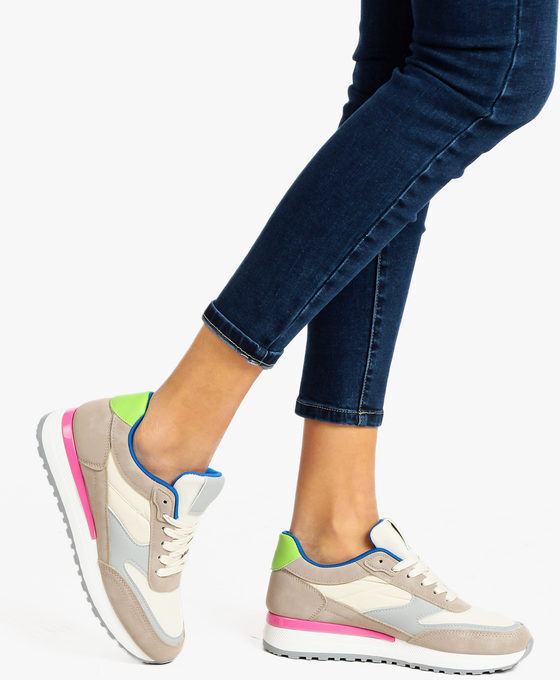 Solada Sneakers multicolor donna con platform Sneakers Basse donna Grigio taglia 41