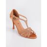 Queen Helena Sandali da ballo con glitter bronzo Scarpe da Ballo donna Marrone taglia 41