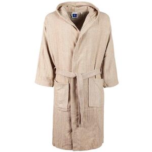 € Style Accappatoio in spugna di cotone con cappuccio Accappatoi unisex Beige taglia XXL