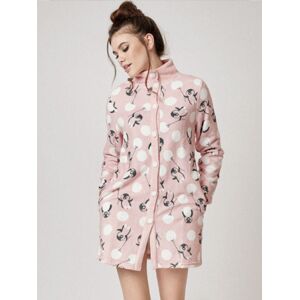 Infiore Vestaglia donna in pile con bottoni Vestaglie donna Rosa taglia L