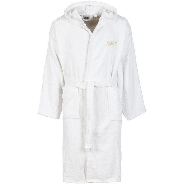 irge accappatoio in cotone con cappuccio accappatoi unisex bianco taglia m