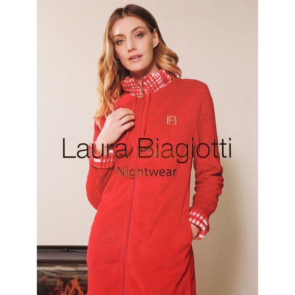 laura biagiotti vestaglia donna in pile con cerniera vestaglie donna rosso taglia m