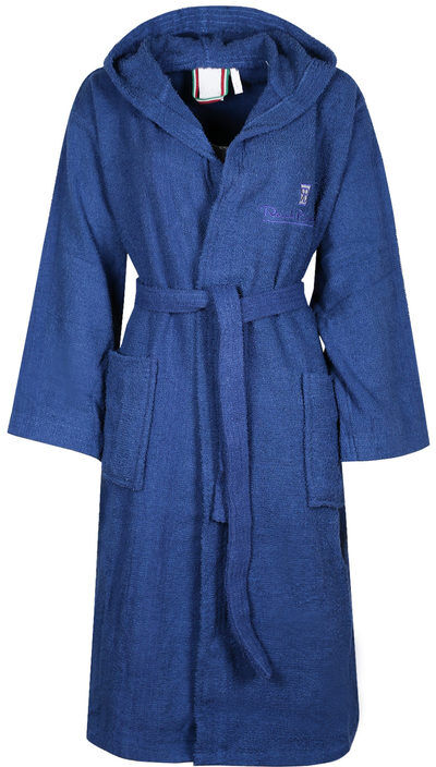 Renato Balestra Accappatoio in cotone con cappuccio Accappatoi unisex Blu taglia XXL