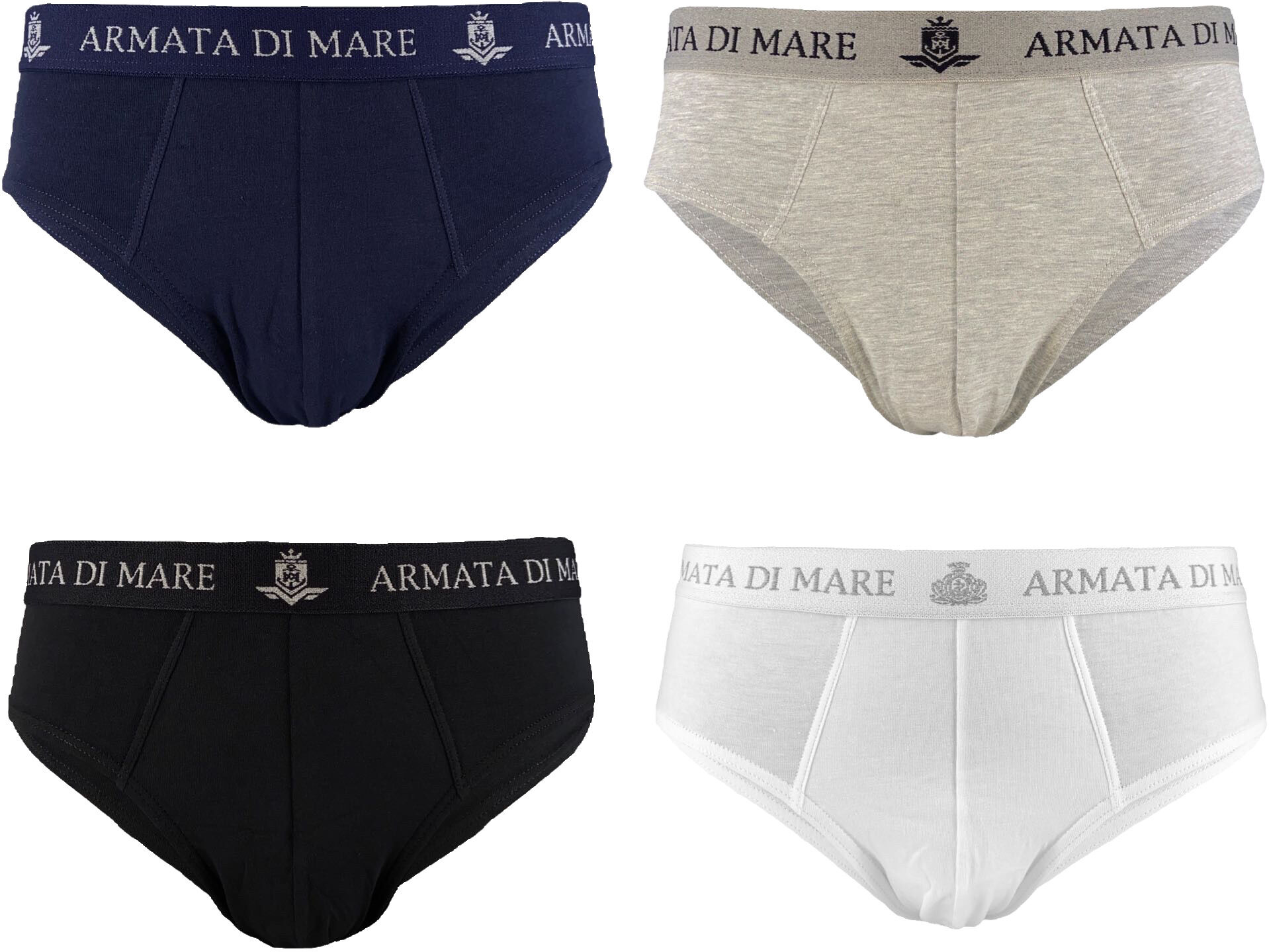 Armata di Mare 3 Slip da uomo in cotone elasticizzato