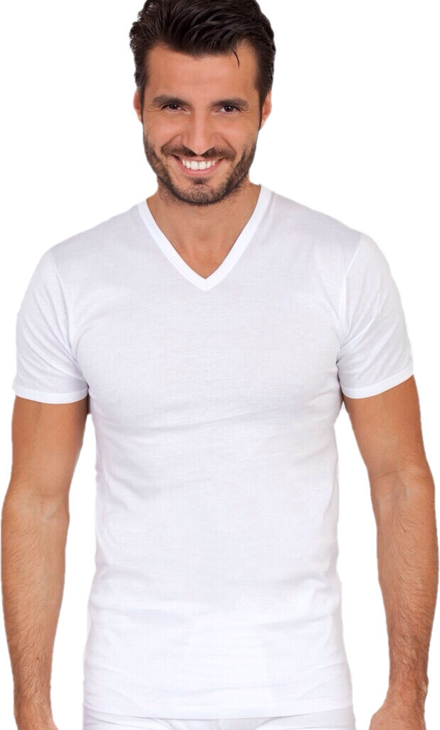 Egi Maglie da uomo scollo V in filo di Scozia con manica corta Egi Maglie da uomo scollo V in filo di Scozia con manica corta