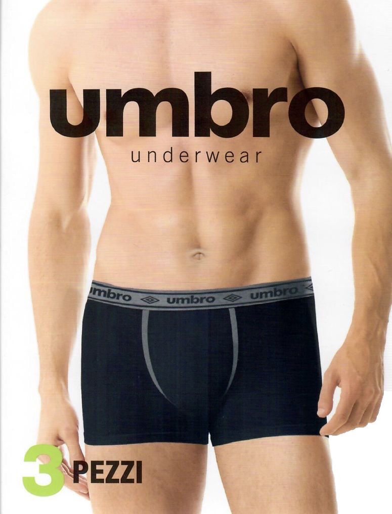 Umbro 3 Boxer da uomo colorati in cotone elasticizzato