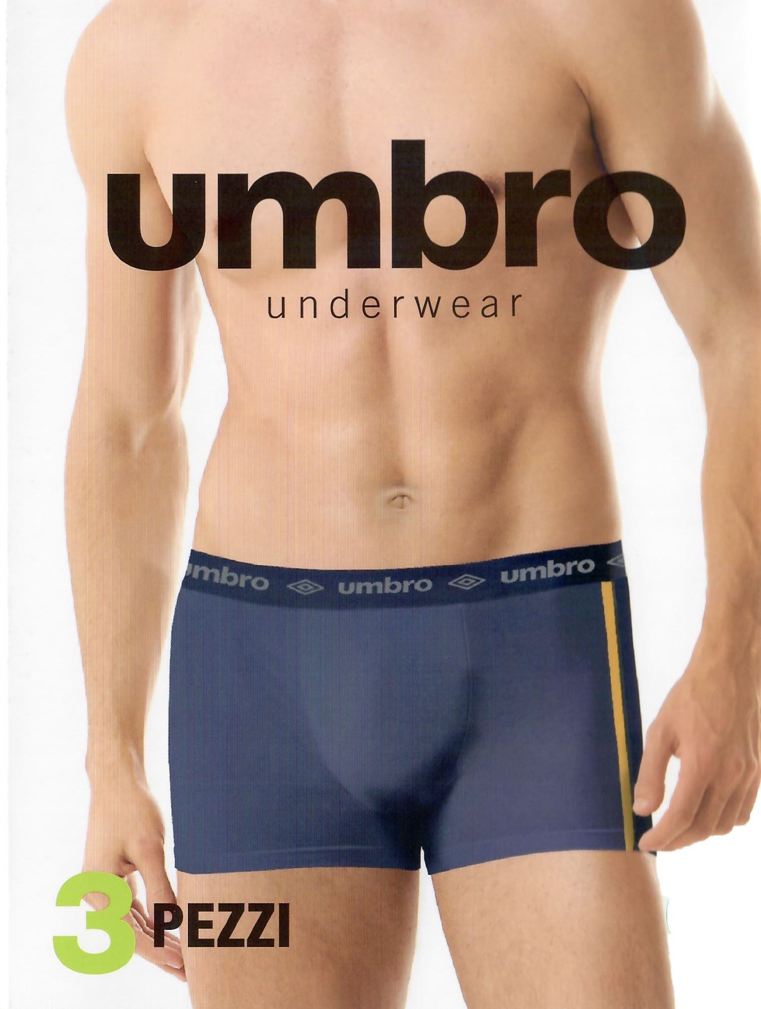 Umbro 3 Boxer da uomo colorati in cotone elasticizzato